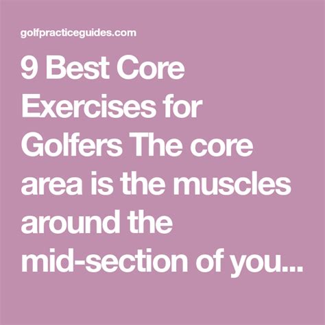 9 Best Core Exercises For Golfers Muscle Building Ab Workout Core