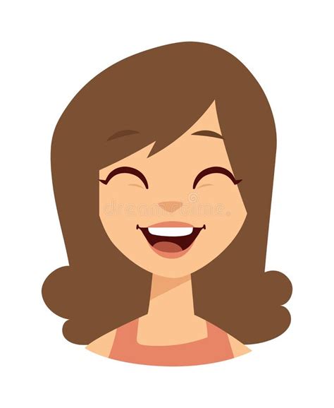 Ejemplo Sonriente Del Vector De La Mujer Ilustración Del Vector Ilustración De Retrato Modelo