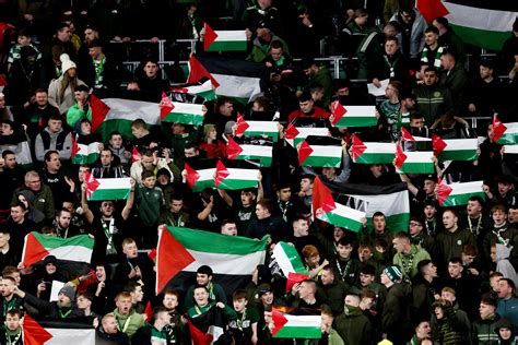 Celtic fans display Palestine flags at Atletico match despite ban ...