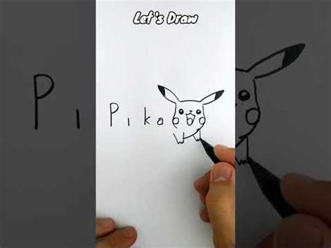 VERY EASY How To Turn Words PIKACHU Into Cartoon Shorts Art