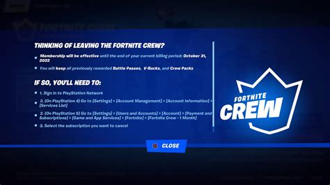 How To Cancel Fortnite Crew Pack Subscription Ps4 Ps5 Xbox Pc Android