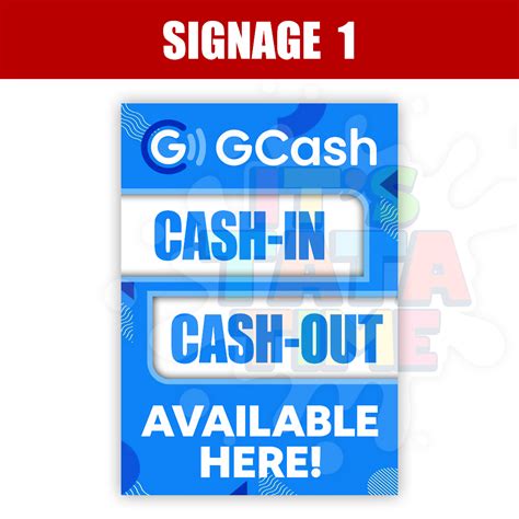 Gcash Cash In Cash Out Rates Signage Shopee Philippines