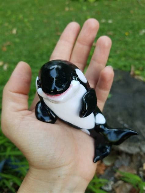 Orca Wal Geschenk Orka Figur Niedlich Orca Etsy