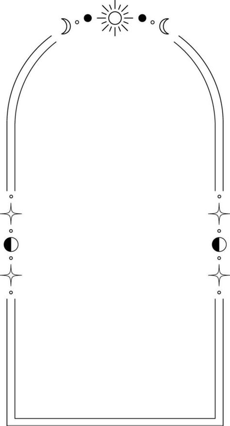 Celestial Monoline Arch Frame Element 25261626 Vector Art At Vecteezy