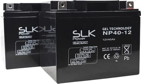 Slk Power Mobility Scooter Gel Battery Pair Of 2 X 12v 40ah Reliable And Long Lasting