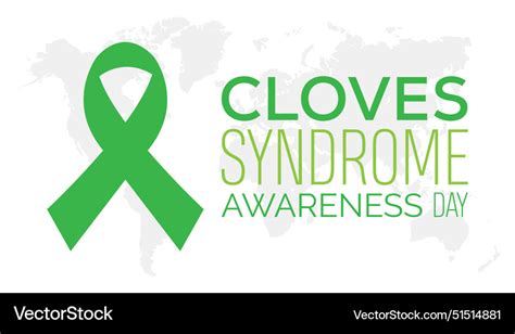 Cloves Syndrome Awareness Day Royalty Free Vector Image