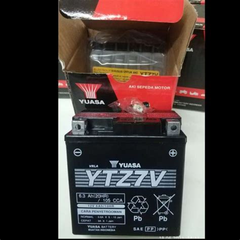 Jual Accu Aki Kering Motor Yuasa YTZ7V Nmax Aerox Piaggio KLX 100