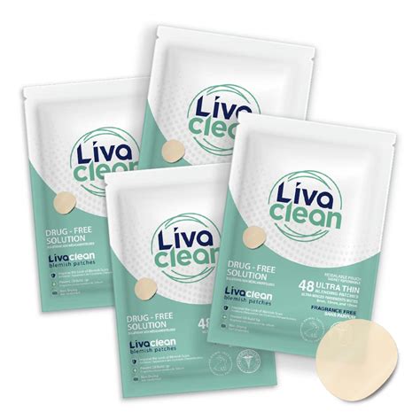 Livaclean 192 Ct 4 Pack Acne Dots Pimple Patches Hydrocolloid Bandage For All