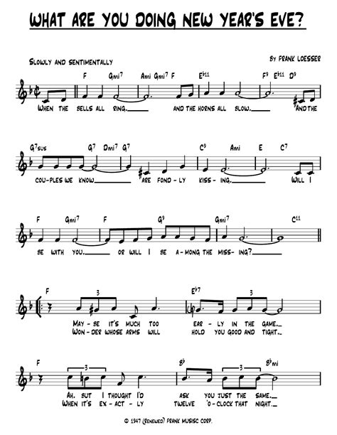 What Are You Doing New Year S Eve Sheet Music Direct