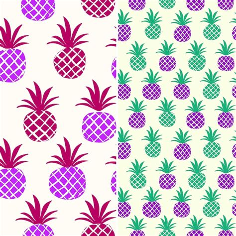 Premium Psd A Set Of Pineapples With Different Colors