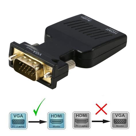 Vga To Hdmi Video Adapter Converter With Audio For Older Computer Laptop With Vga Output To Tv