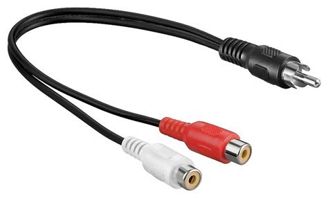 Cinch Y Kabel Adapter Cinch Stecker Auf X Chinch Buchse Schwarz Rot