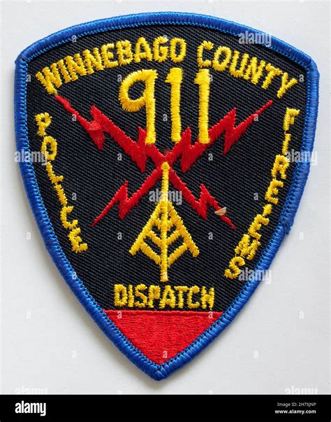 Vintage Winnebago County Firemens Badge Patch Stock Photo - Alamy