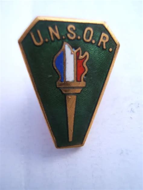 Insigne Militaire Emaill Unsor Union Nationale Des Sous Officiers De