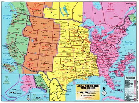 Printable Us Map With Time Zones And Area Codes Free Printable Maps