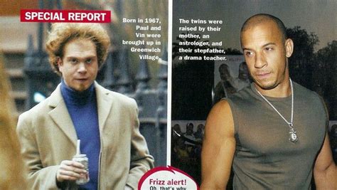 Paul And Mark Vincent Sinclair Actor Vin Diesel Fraternal Twin Brothers Celebrity Twins