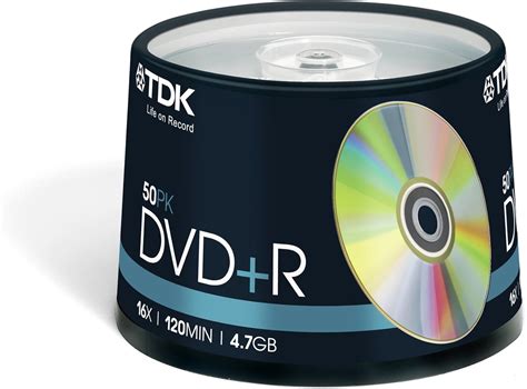 Tdk Dvd R Gb X Spindle Tdk Dvdr Recordable Blank Dvd Pack