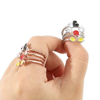 Disney Mickey Ring S Srebrny Otwarty Pier Cionek Na Regulowany Modny