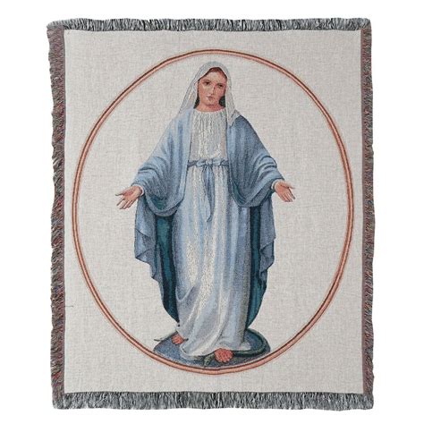 Virgin Mary Tapestry Throw Blanket Religious Inspirational