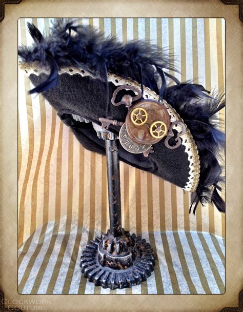 Black Tricorn Hat 11595 Steampunk Clothing Steampunk Fashion