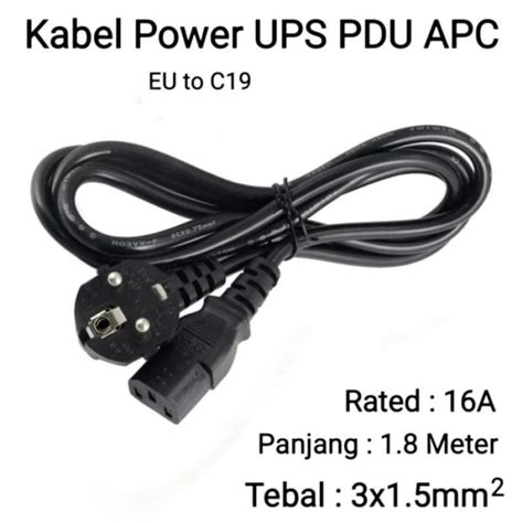 Promo Sale C Female Kabel Power Cord Apc Ups Psu Ats Eu Plug Schuko