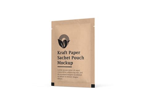 Premium Psd Kraft Paper Sachet Pouch Package Mockup