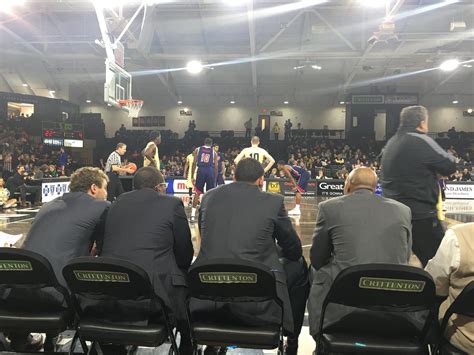 Our view at the Oakland University basketball games...ready to help our ...