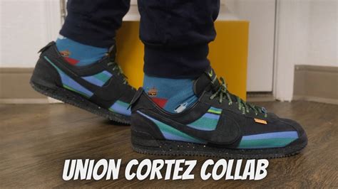 Nike Cortez X Union Off Noir On Feet Review YouTube