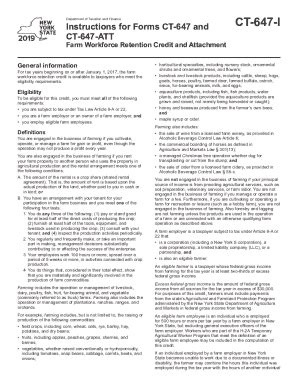 Fillable Online Form CT 646 I 2019 Instructions For Forms CT 647 And CT