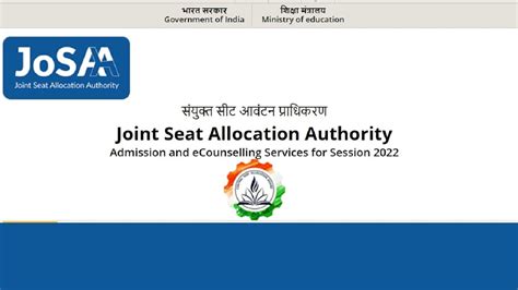 Josaa Counselling First Mock Seat Allotment List Released Check Here