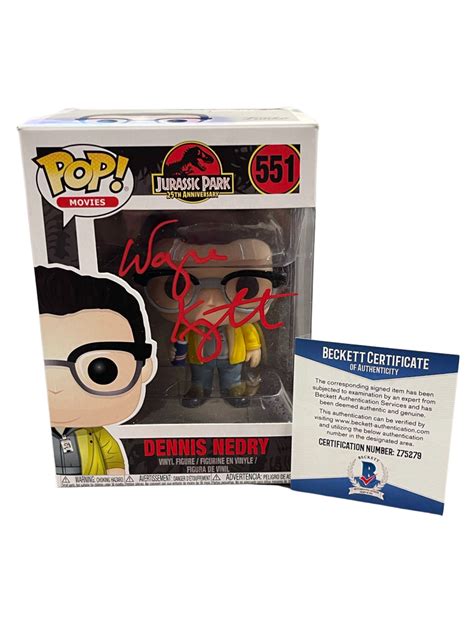 Wayne Knight Signed Jurassic Park Dennis Nedry Funko Figure Autograph