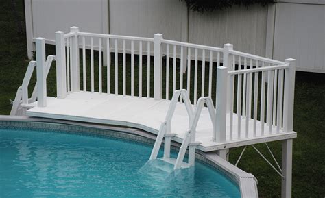 Vinylworks X Resin Above Ground Pool Deck Kit W Steps Taupe