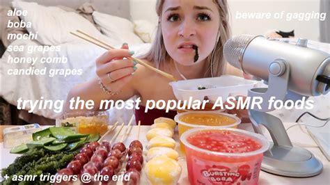 Trying The Most Popular Asmr Foods Youtube