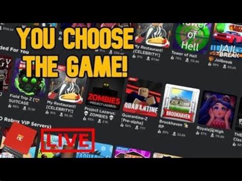 Roblox Viewers Pick The Games Live Youtube