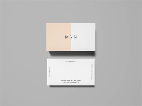 Overhead Business Card Mockup