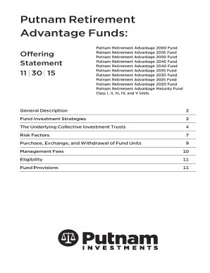 Fillable Online Putnam Retirement Fax Email Print Pdffiller