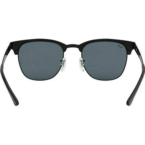 Buy Ray Ban Clubmaster Metal Rb3716 Matte Black Blue Zip