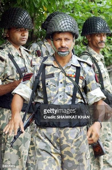 Bangladeshi Paramilitary Forces Keep Vigil During A Demonstration In