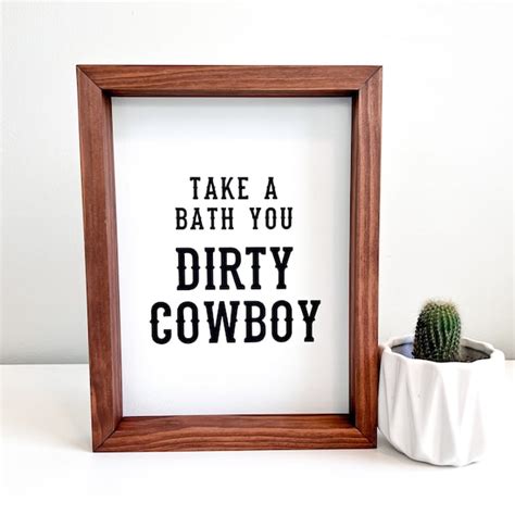 Cowboy Restroom Sign Etsy