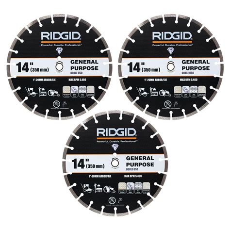 Ridgid In General Purpose Cutting Segmented Rim Diamond Blades