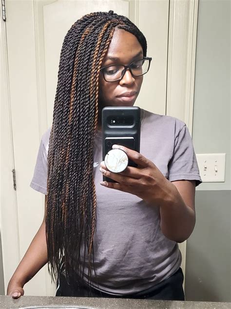 Senegalese Twists With Highlights