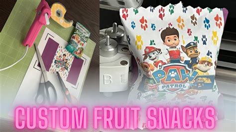 Custom Fruit Snacks Wrapper How To Design And Assemble With Cricut Youtube