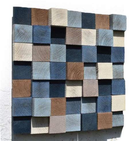 Square Wall Art Wood Wall Decor Abstract Wall Art Modern | Etsy