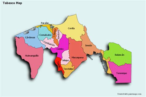 Mapas De Muestra Para Tabasco Creador De Mapas En Blanco Tabasco En