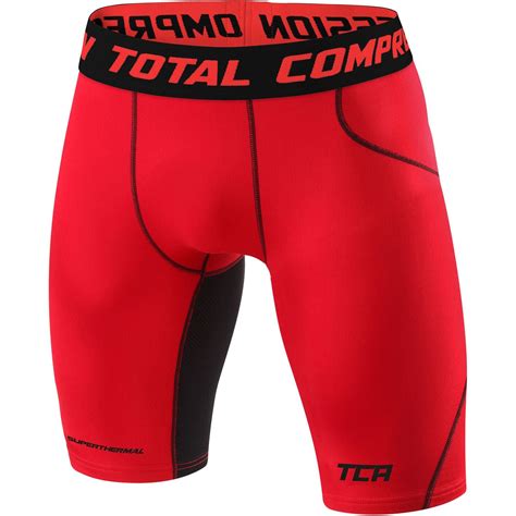 Tca Superthermal Compression Mens Short Running Tights Red Start