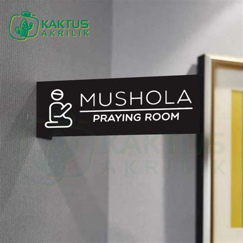 Promo Tanda Mushola Sign Board Akrilik Tempel Signage Dinding Papan