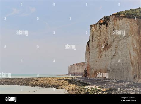 White Cliffs Along The Northern France Coastline Stock Photo Alamy