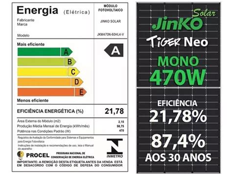 Painel Solar Fotovoltaico Jinko Tiger 470w Mono 120 Celulas