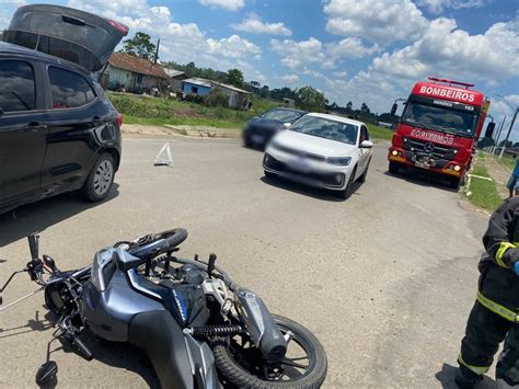 Motociclista fica ferido após acidente de trânsito em Três Barras JMais