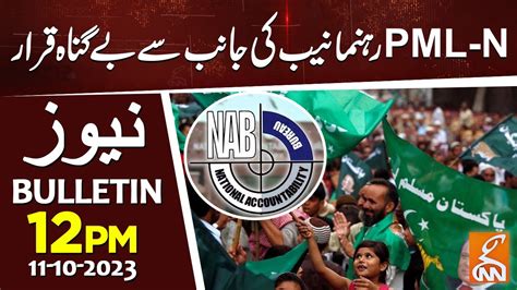 Watch PML N Leaders Declared Innocent By NAB News Bulletin 12 PM